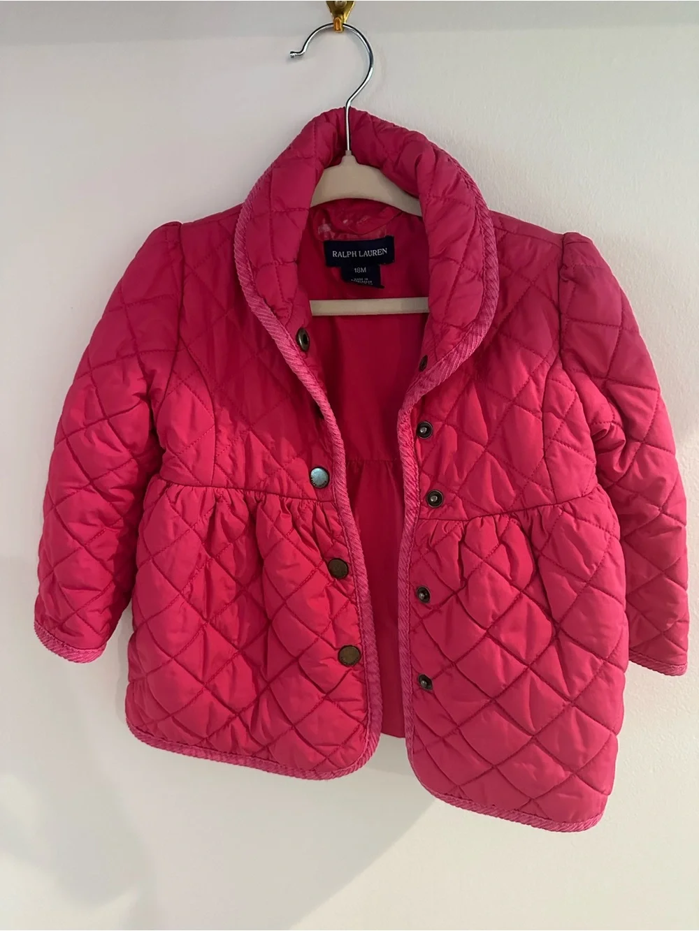 Ralph Lauren Toddler Quilted Pink Jacket